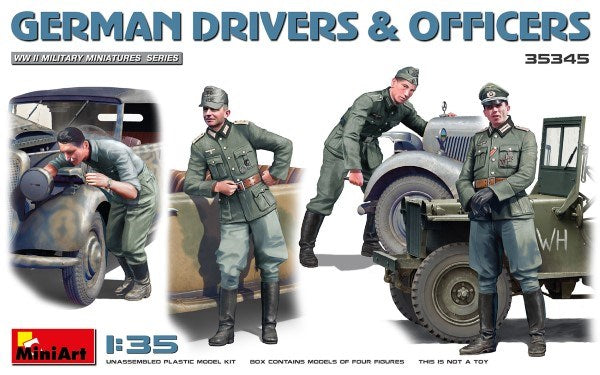 MiniArt 35345 1/35 GERMAN DRIVERS & OFFICERS (8278319268077)