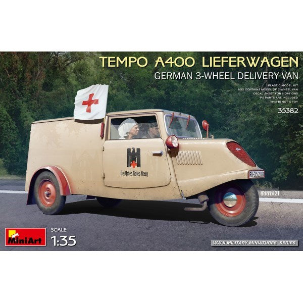 MiniArt 35382 1/35 Tempo A400 Lieferwagen - German 3-Wheel Delivery Van (7759538323693)