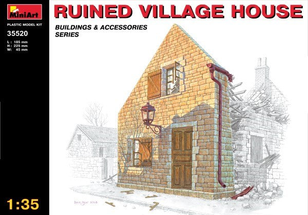 MiniArt 35520 1/35 RUINED VILLAGE HOUSE - Hobby City NZ