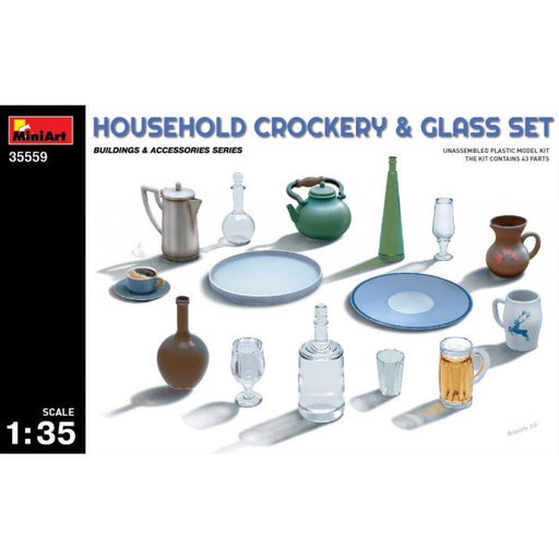 MiniArt 35559 1/35 Household Crockery and Glass Set - Hobby City NZ (7759541141741)
