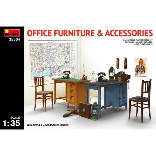 MiniArt 35564 1/35 Office Furniture and Accessories - Hobby City NZ (7759541272813)