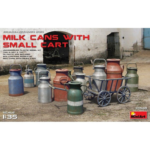 MiniArt 35580 1/35 Milk Cans with Small Cart - Hobby City NZ (7759542026477)
