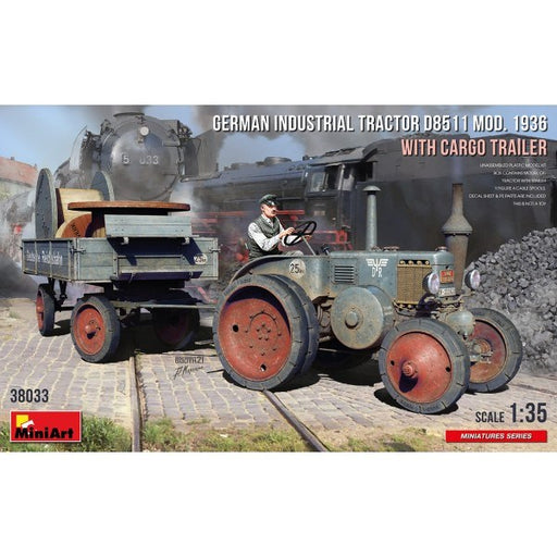 MiniArt 38033 1/35 GERMAN TRACTOR W/TRAILER (7759545532653)