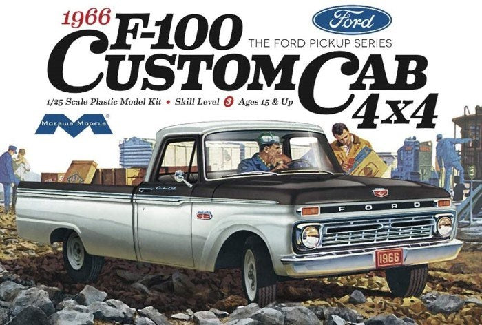 Moebius Models 1236 1/25 1966 Ford F100 Custom Cab 4x4 Truck (8745089958125)