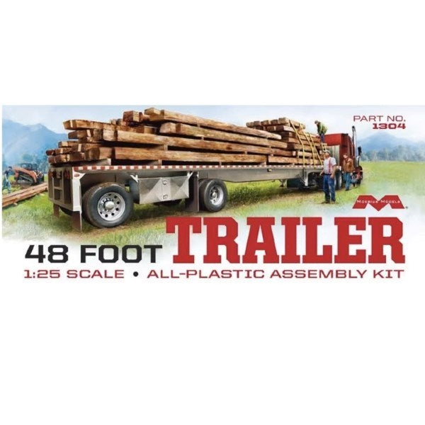 Moebius Models 1304 1/25 48-Foot Flatbed Trailer - Hobby City NZ