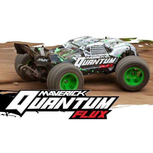 Maverick MV150208 1/10 Quantum XT FLUX 80A 4WD Stadium Truck RTR Silver/Green (7932606152941)