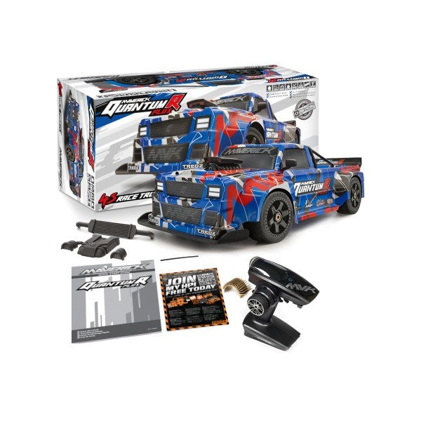 Maverick MV150312 1/8 QuantumR FLUX 4S 4WD Race Truck RTR Blue/Red (7932606251245)