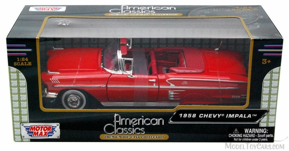 Motormax 73267 1/24 1958 Chevrolet Impala Convertible - Hobby City NZ (8868015898861)