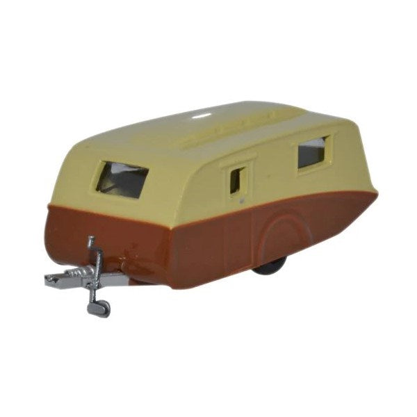 Oxford 76CV003 1/76 Caravan (Cream/Brown) - Hobby City NZ (8074183016685)