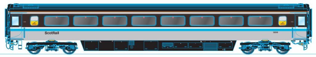 Oxford OX-OR763TO005 1/76 Mk3a Coach TSO- TSO Scotrail SC12015 (8867981099245)