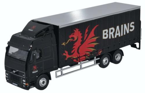 Oxford OX-SP113 1/76 Volvo FH 6 Wheel Curtainside- Brains (8867982737645)