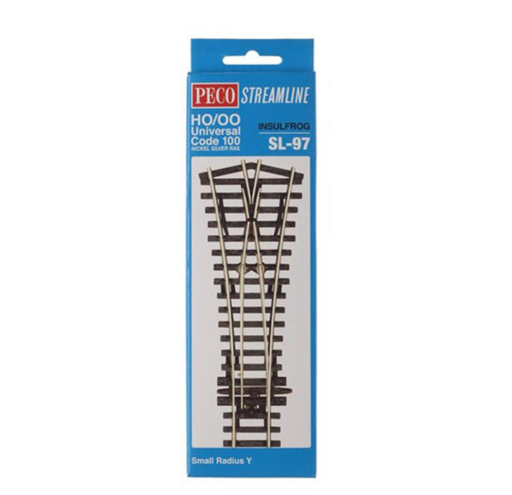 Peco SL97 SMALL RADIUS Y TURNOUT OO/HO (767705350193)