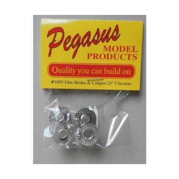 Pegasus Hobbies 1095 1/24 23" Disc Brakes and Calipers - Chrome (4pk) - Hobby City NZ (8324811587821)