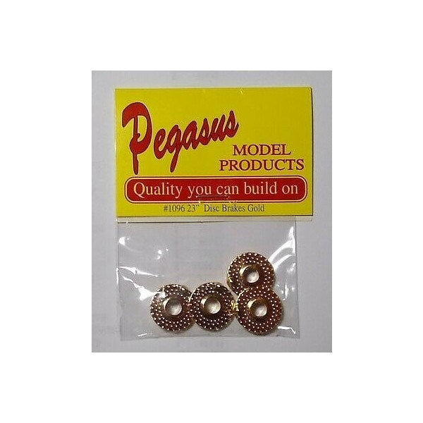 Pegasus Hobbies 1096 1/24 23" Disc Brakes and Calipers - Gold (4pk) (8324811653357)