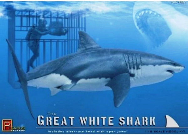 Pegasus Hobbies 9501 1/24 The Great White Shark w/Cage and Diver - Hobby City NZ (8324651385069)