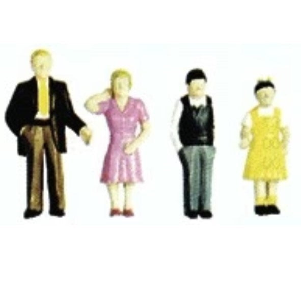 Plastruct 93357 HO/OO Painted Family Figures (9) - Hobby City NZ (8446602477805)