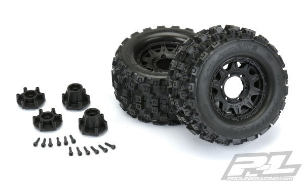 Pro-Line PRO1012510 Badlands MX28 2.8" MTD Raid Black 6x30 F/R (8324314071277)