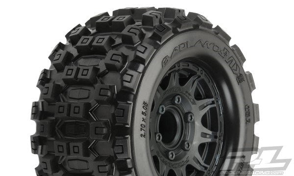 Pro-Line PRO1012510 Badlands MX28 2.8" MTD Raid Black 6x30 F/R - Hobby City NZ (8324314071277)