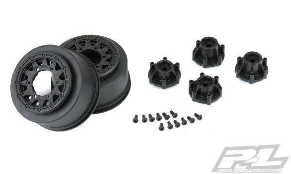 Pro-Line PRO278503 Raid 2.2"/3.0" Black 6x30 Whls SC F/R (8324316463341)