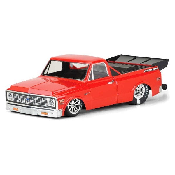 Pro-Line PRO355700 Clear Body 1972 Chevy C-10: Slash 2WD Drag Car AE DR10 (8324317675757)