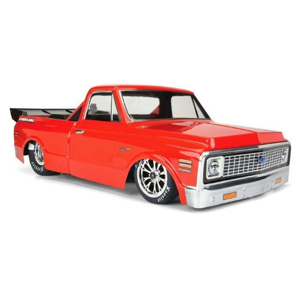 Pro-Line PRO355700 Clear Body 1972 Chevy C-10: Slash 2WD Drag Car AE DR10 (8324317675757)