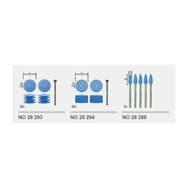 Proxxon Tools 28293 '22mm Silicon' FLEXIBLE POLISHING DISCS (10pcs) (7650733785325)