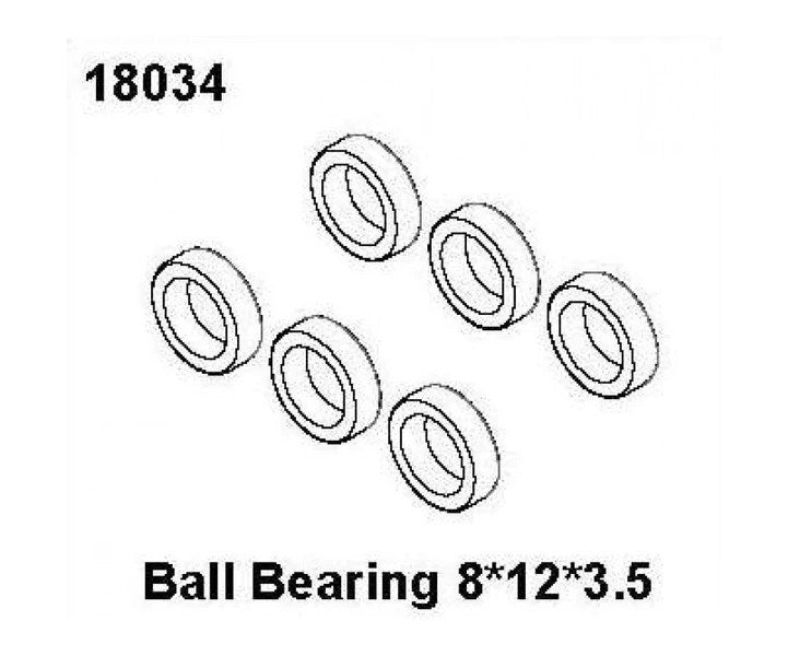 RC Pro 18034 Ball Bearing 8*12*3.5 RCPRO 1/18 MT - Hobby City NZ (8446601167085)