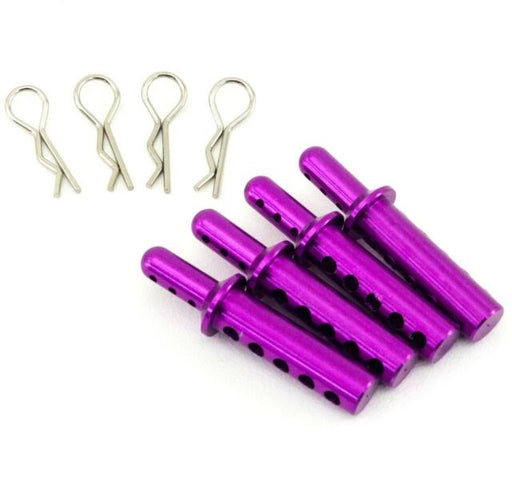 Redcat Racing 8047 Aluminum body post (4pcs)(purple) (7654640058605)