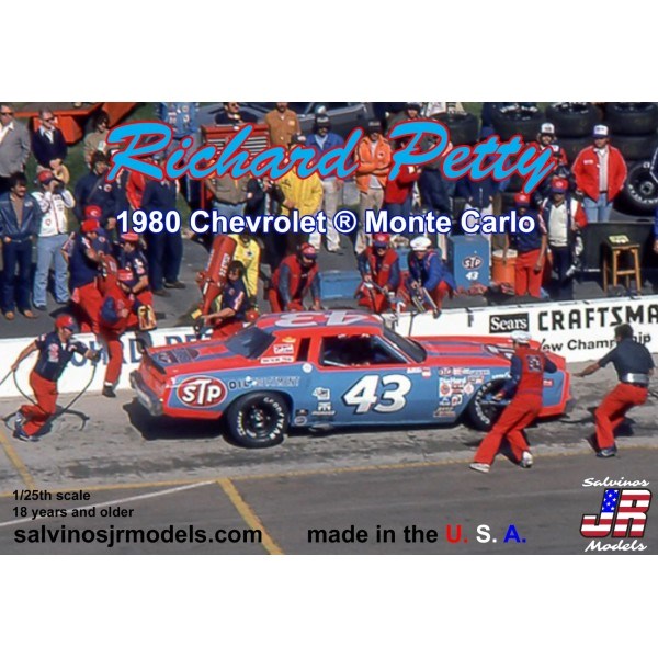 Salvinos JR RPMC1980O 1/24 1980 #43 Chevrolet Monte Carlo - Richard Petty - Hobby City NZ