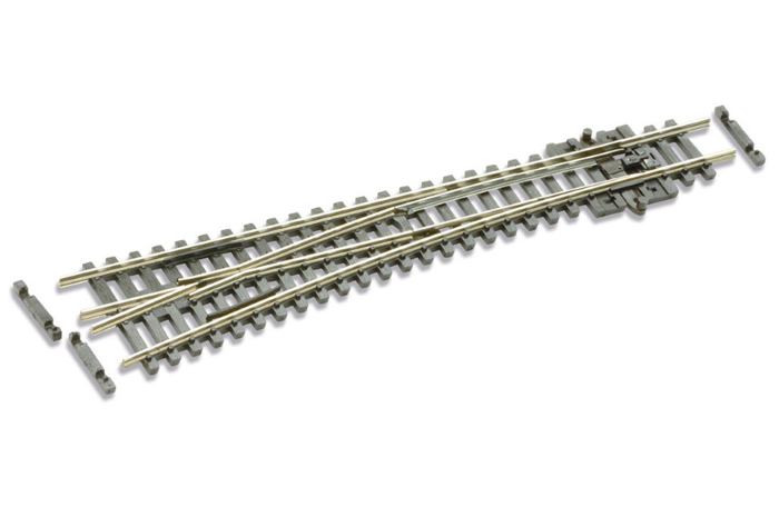 Peco SL-U396F Unifrog Turnout, Medium Radius, Left Hand - N Gauge Code 55 (8718365327597)