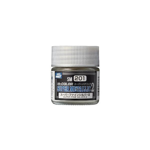 Gunze SM201 Mr. Color Super Metallic 2 Super Fine Silver 10ml (8177831936237)