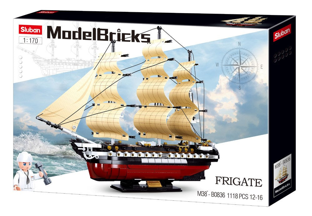 xSluban B0836 USS Constitution Frigate - 1118Pc (7546227491053)