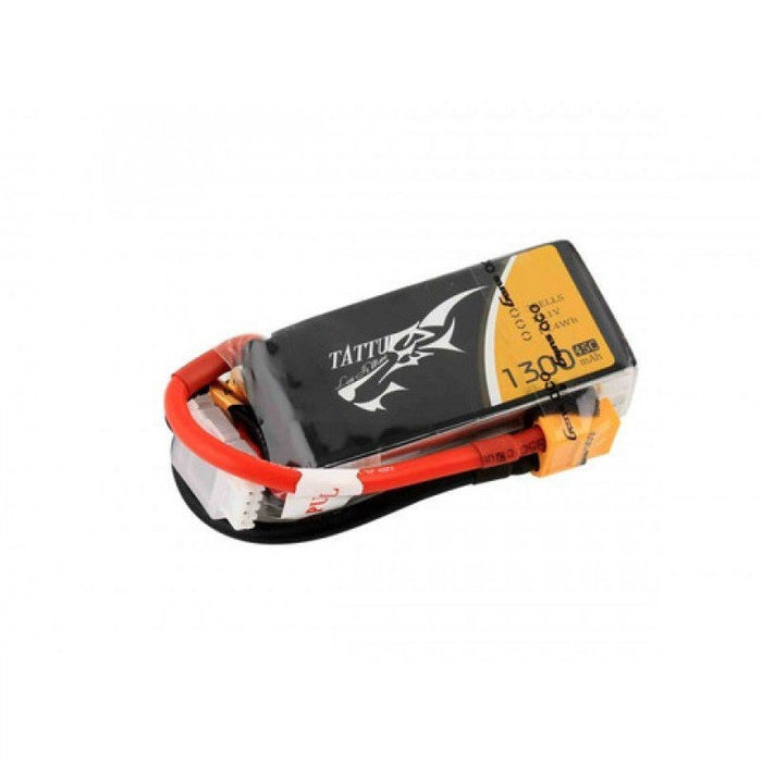 Tattu TA1300-3S45-XT60 FPV 1300mAh 3S 11.1v 45C 73x32x22mm 105g With XT60 Plug (8347882488045)