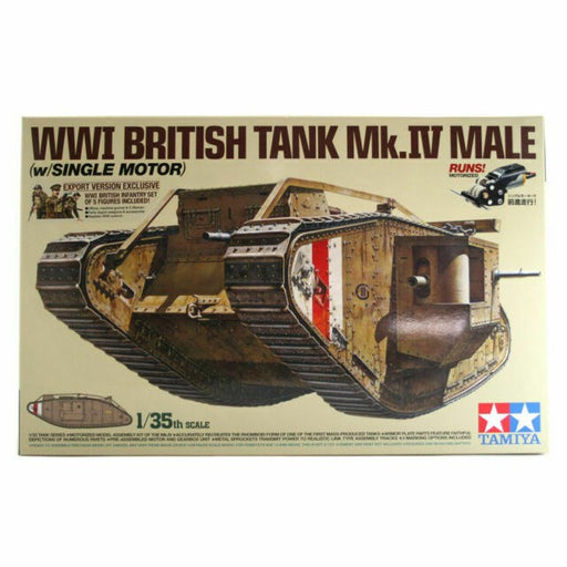 Tamiya 30057 1/35 WWI British Tank Mk.IV Male (w/Single Motor) 1/35 Scale Motorized Tank Series No.57 (8649072083181)