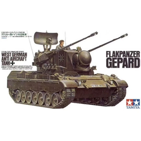 Tamiya 35099 1/35 West German Anti-Aircraft Tank Flakpanzer Gepard (8324803264749)