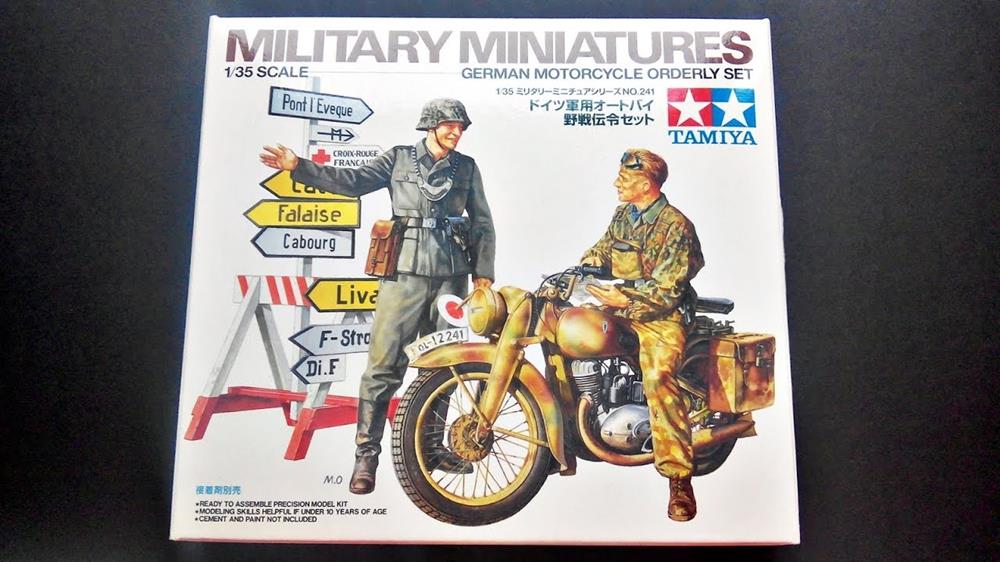 Tamiya 35241 1/35 German Motorcycle Orderly Set (8324638834925)