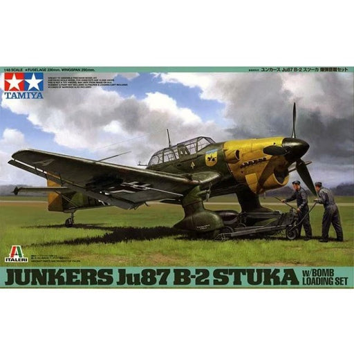 Tamiya 37008 1/48 Junkers Ju 87B-2 Stuka w/Bomb Loading Set - Hobby City NZ
