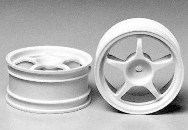 Tamiya 53232 1/10 One-Piece Racing Spoke Wheels - White (1 Pair) (8278295642349)