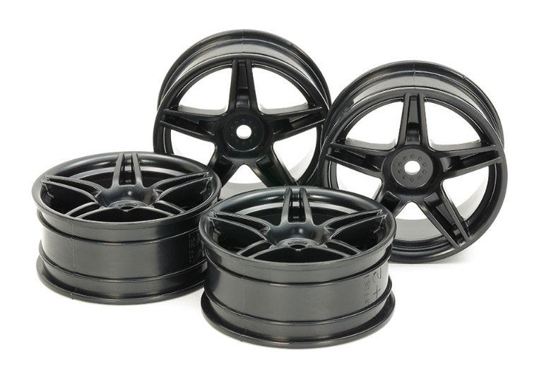 Tamiya 54853 24mm Twin5spk Wheels +2 Bla *4 (8225539916013)