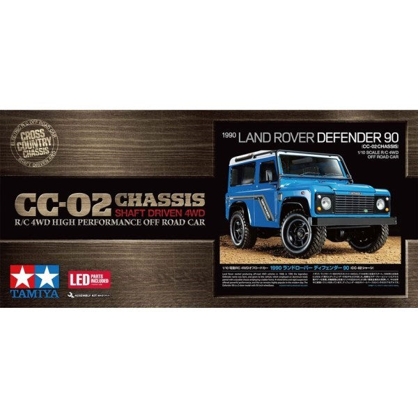 Tamiya 58700 RC Kit: 1/10 4WD 1990 Land Rover Defender 90 (CC-02) (7897283887341)