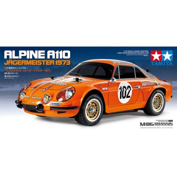 Tamiya 58708 RC Kit: 1/10 2WD Alpine A110 - Jagermeister 1973 (M-06) (7897284575469)