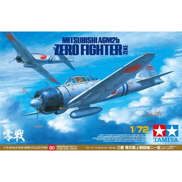 Tamiya 60780 1/72 Mitsubishi A6M2b Zero (Zeke) (7577771278573)