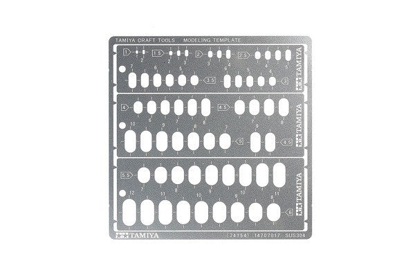 Tamiya 74154 Modeling Template - Rounded Rectangles (1-6mm) - Hobby City NZ (7654634127597)