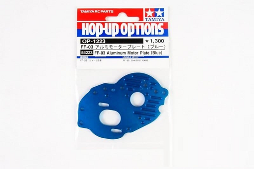 Tamiya 54223 FF-03 ALUMINIUM MOTOR PLATE BLUE (8346769948909)