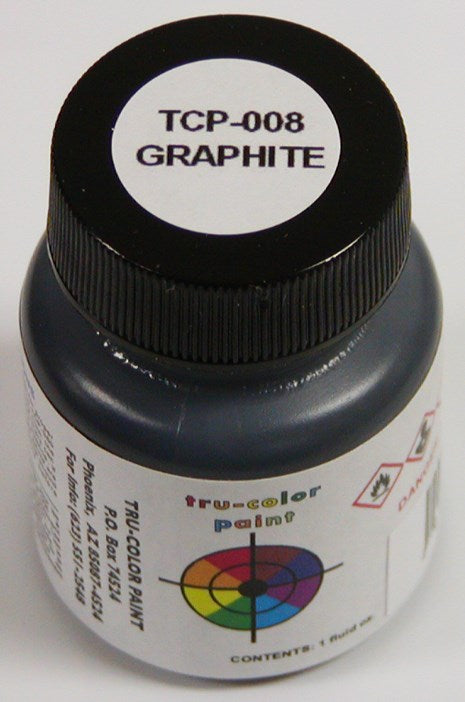 Tru-Color Paint 008 Graphite 1oz (6630979960881)