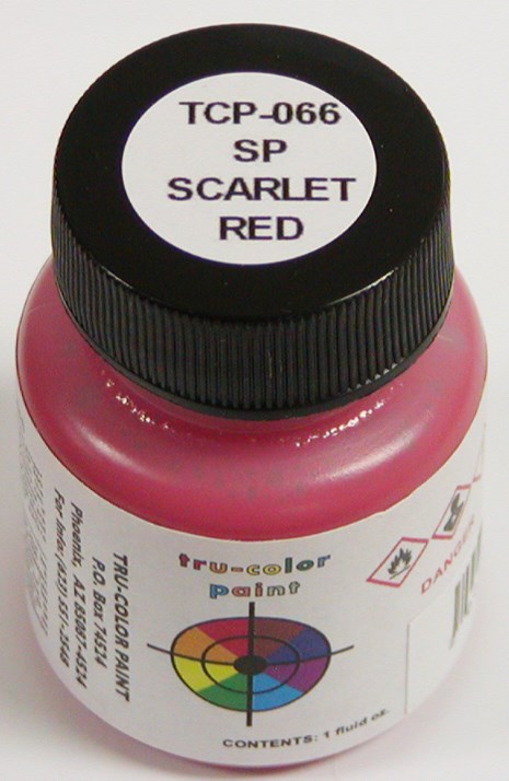 Tru-Color Paint 066 Southern Pacific Scarlet Red 1oz (6630982287409)