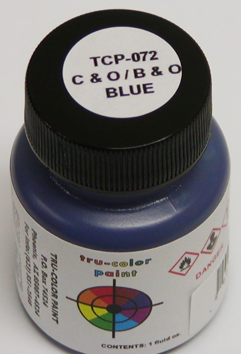 Tru-Color Paint 072 C&O/B&O Blue 1oz (6630982582321)