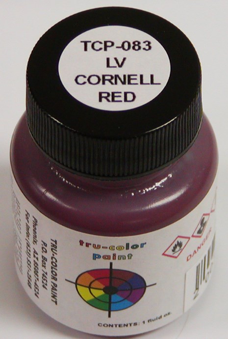 Tru-Color Paint 083 LV Cornell Red 1oz (6630983073841)