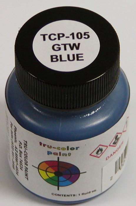 Tru-Color Paint 105 Grand Trunk Wwestern Blue 1oz