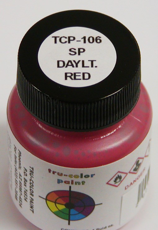 Tru-Color Paint 106 Southern Pacific Daylight Red 1oz (6630983958577)